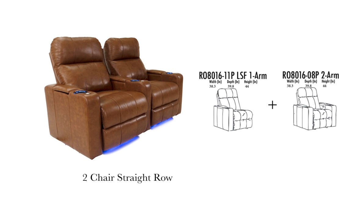 Brown Prestige Home Theater Seating RowOne HT
